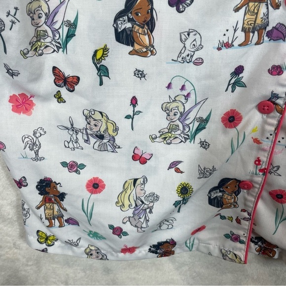 Disney Animators series pajama shirt Princesses women’s small button up - Picture 5 of 8